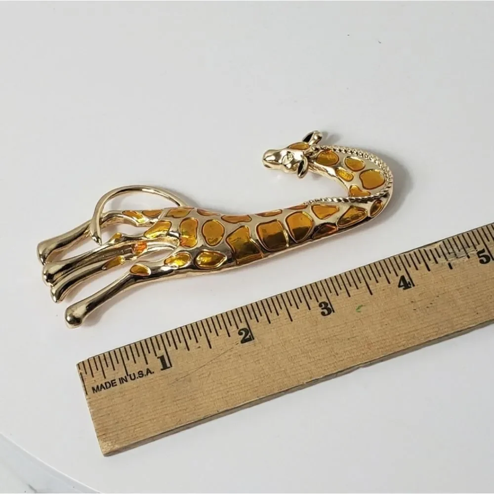 GIRAFFE Large Safari PIN BROOCH